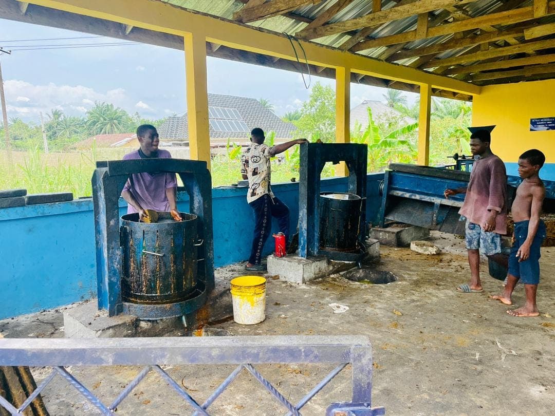 Renovation of Palm Oil processing Mill and Renovation of Solar Powered Water System in Okpara-Waterside