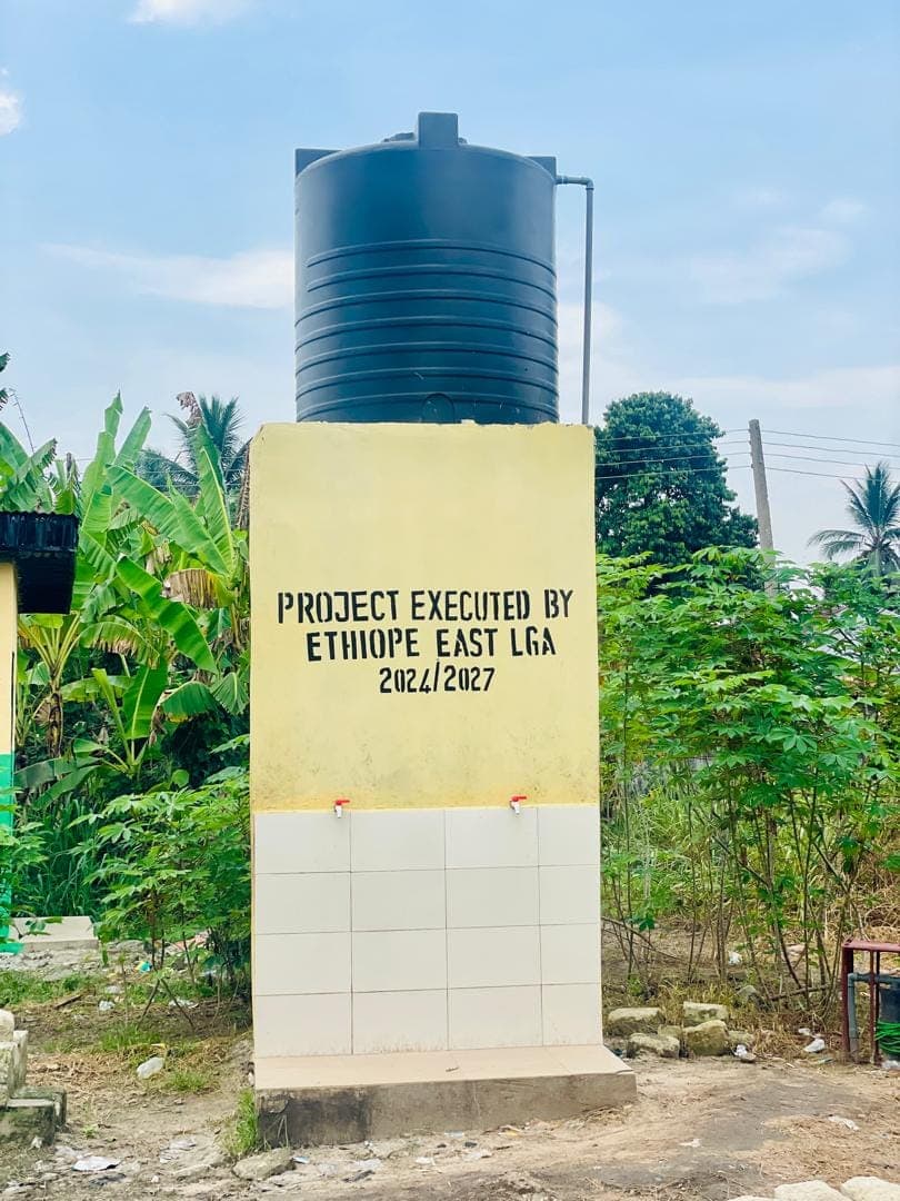Provision of Water System Toilet Facility at Agbon Primary School